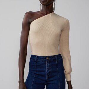 NY&Company One-Shoulder Ribbed Sweater